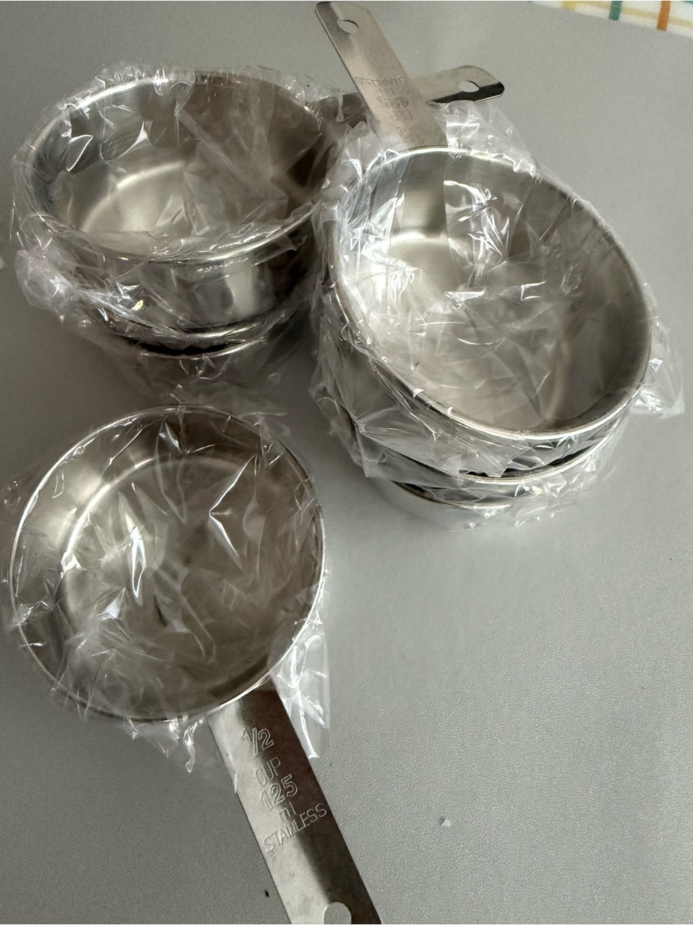 Stainless Steel Measuring Cups Set - Silver